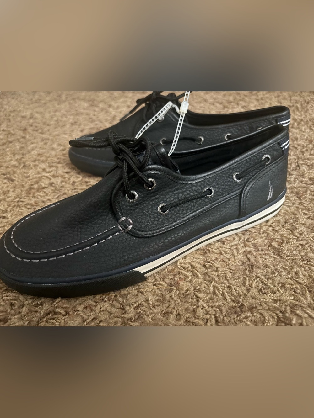 Nautica Black Spinnaker Oxford Shoes Youth Size 5 New